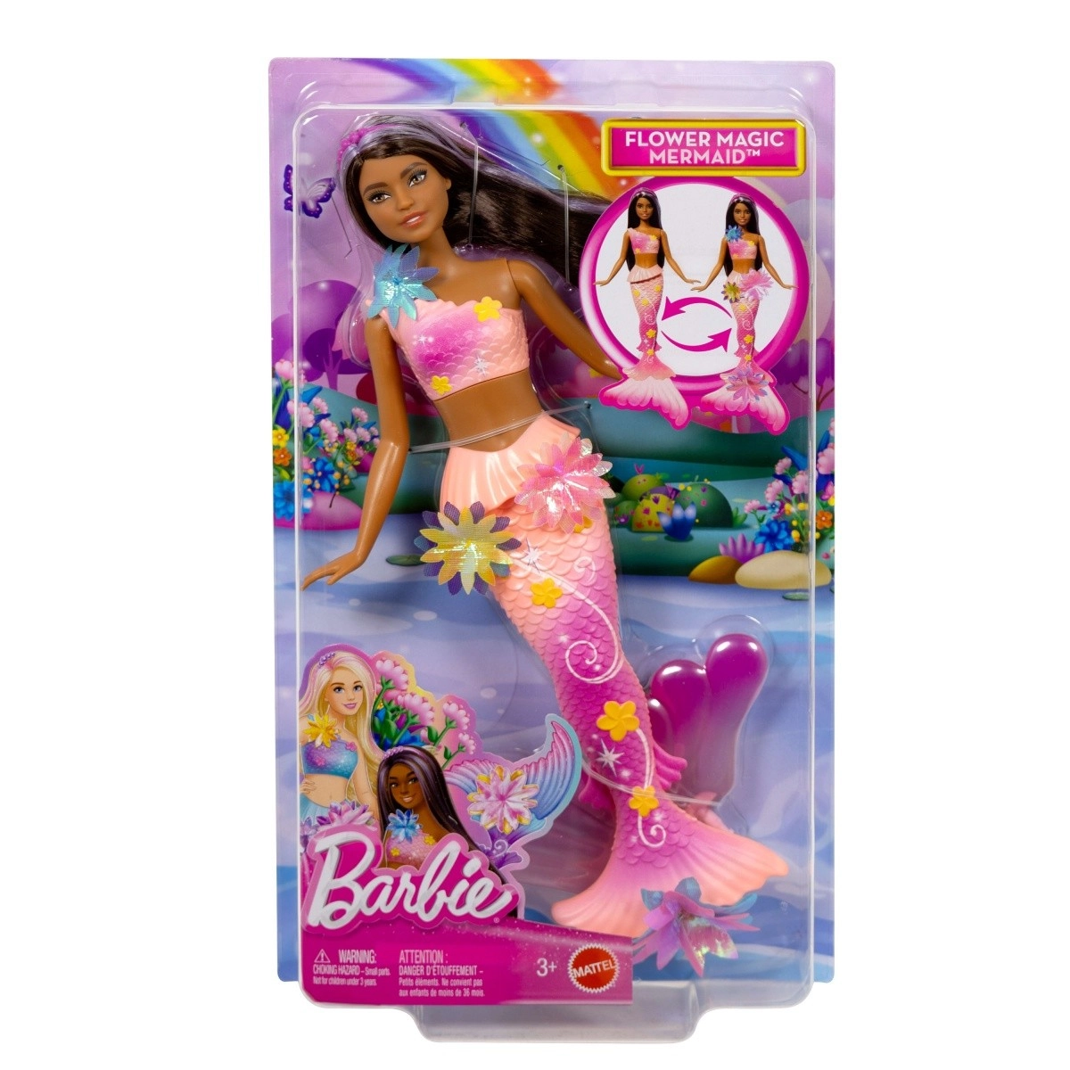Barbie morská víla brunetka – Rozkvitajúce kvety