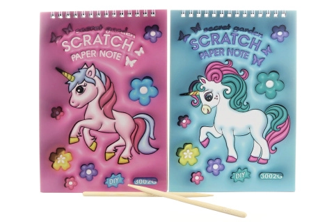 Vyškrabávací zošit jednorožec