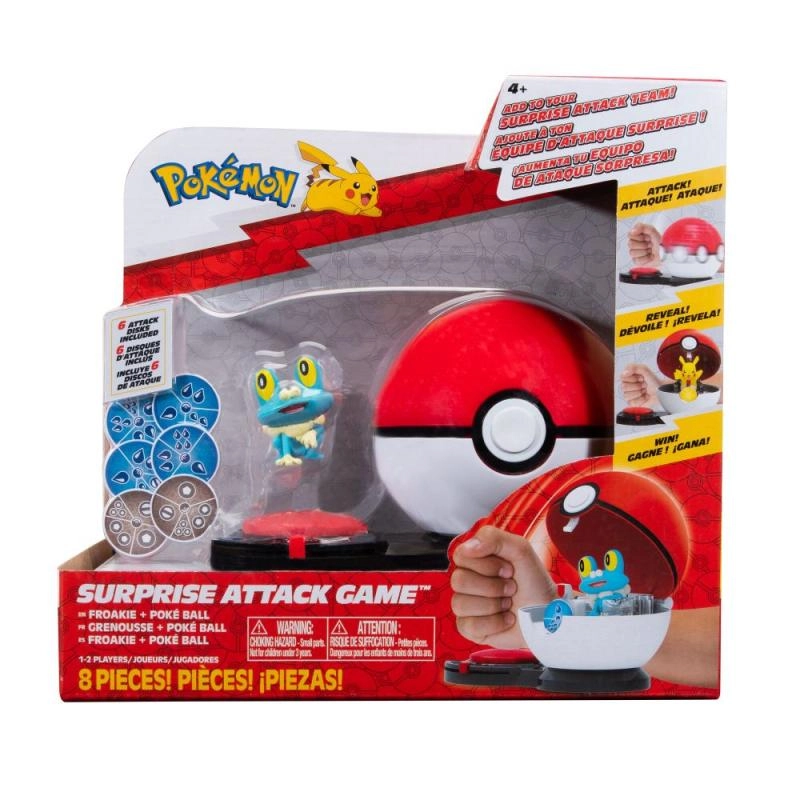 Jazwares Pokemon Surprise Attack Game Single-Packs Froakie