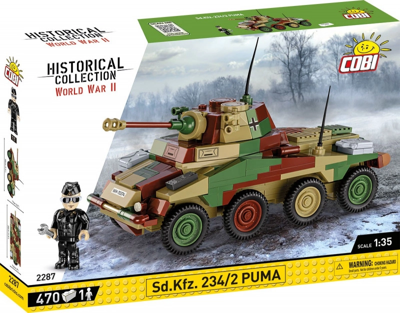 E-shop COBI 2287 World War II Nemecké pancierové vozidlo Sd.Kfz. 234/2 PUMA 1:35