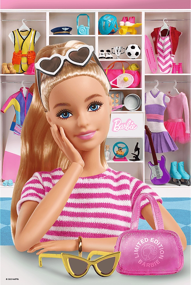 E-shop Trefl Zoznámte sa s Barbie 41x27 5cm v krabici 19x29x4cm 100 dielov