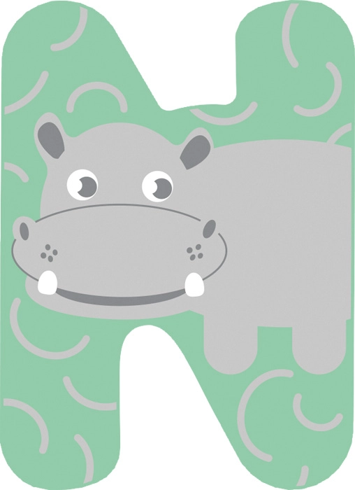 Small foot drevené písmeno N