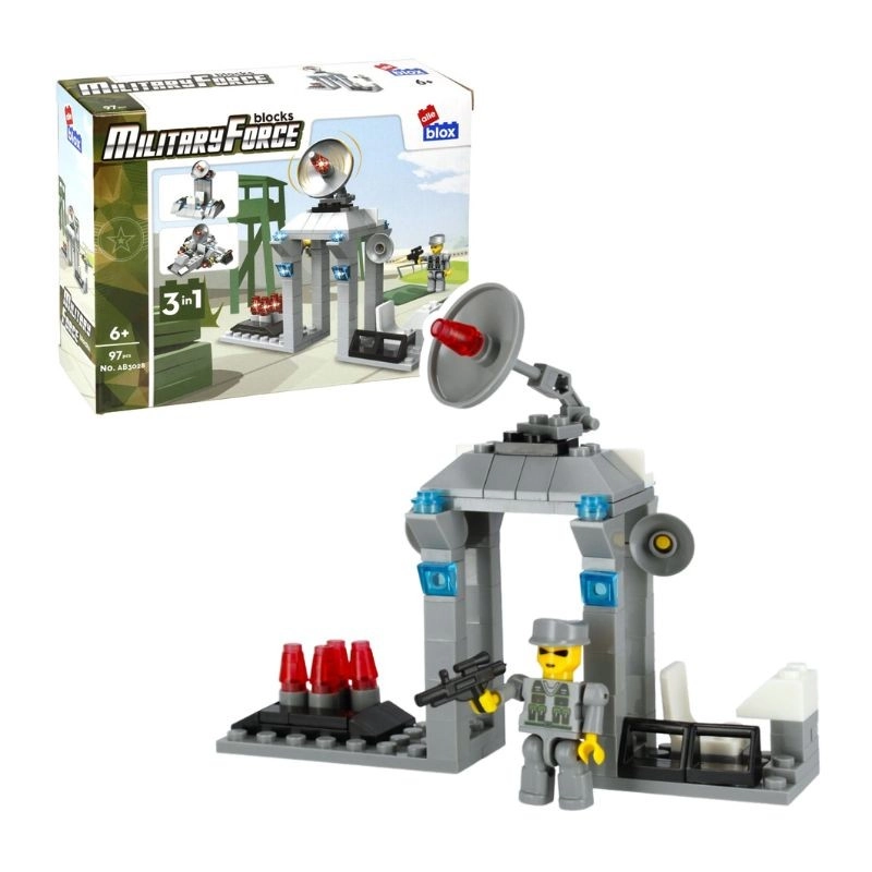 E-shop Alleblox Military Force - Vojenská veža 3v1 - 97 ks