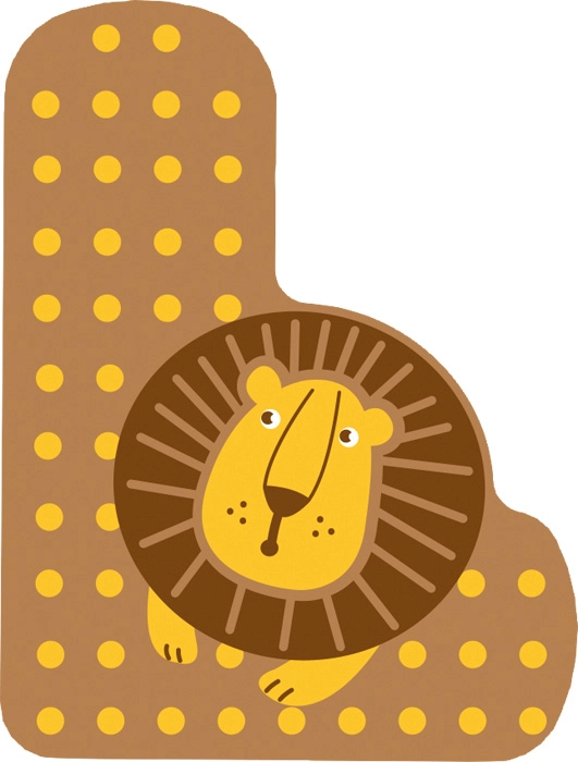 Small Foot drevené písmeno L