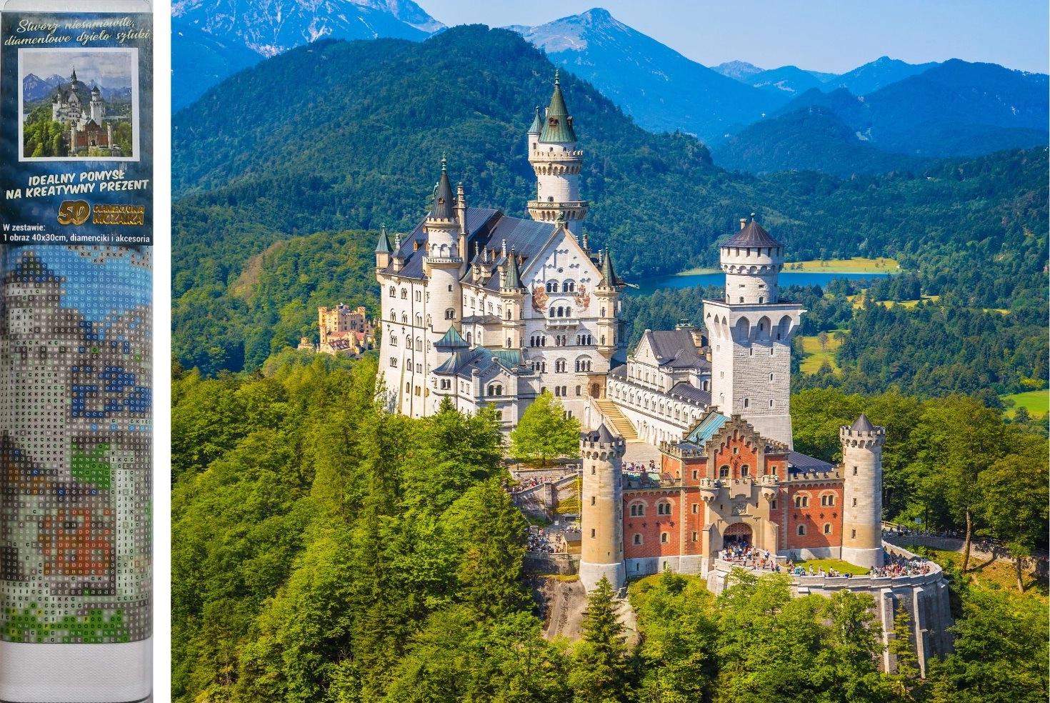 E-shop Norimpex Diamantové maľovanie Zámok Neuschwanstein 30 x 40 cm