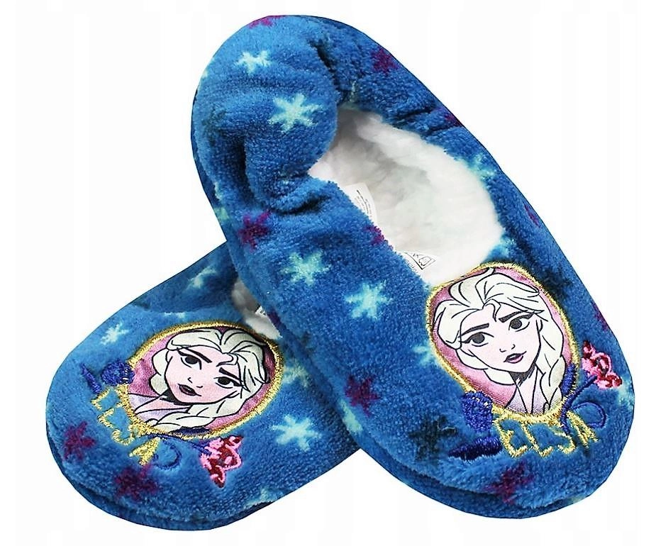 Papučky Frozen Elsa – modré s protišmykovou úpravou