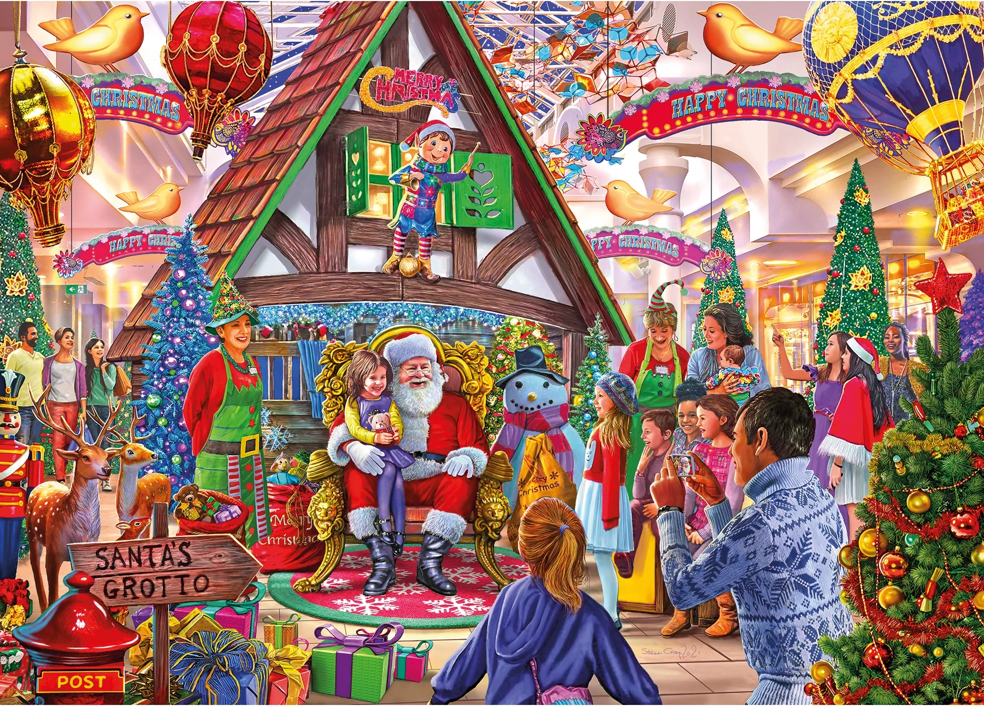 E-shop Gibsons Visit Santa 1000 dielov