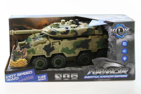 E-shop Lamps Tank vojenský maskáč světlý na baterie 24 x 10 cm