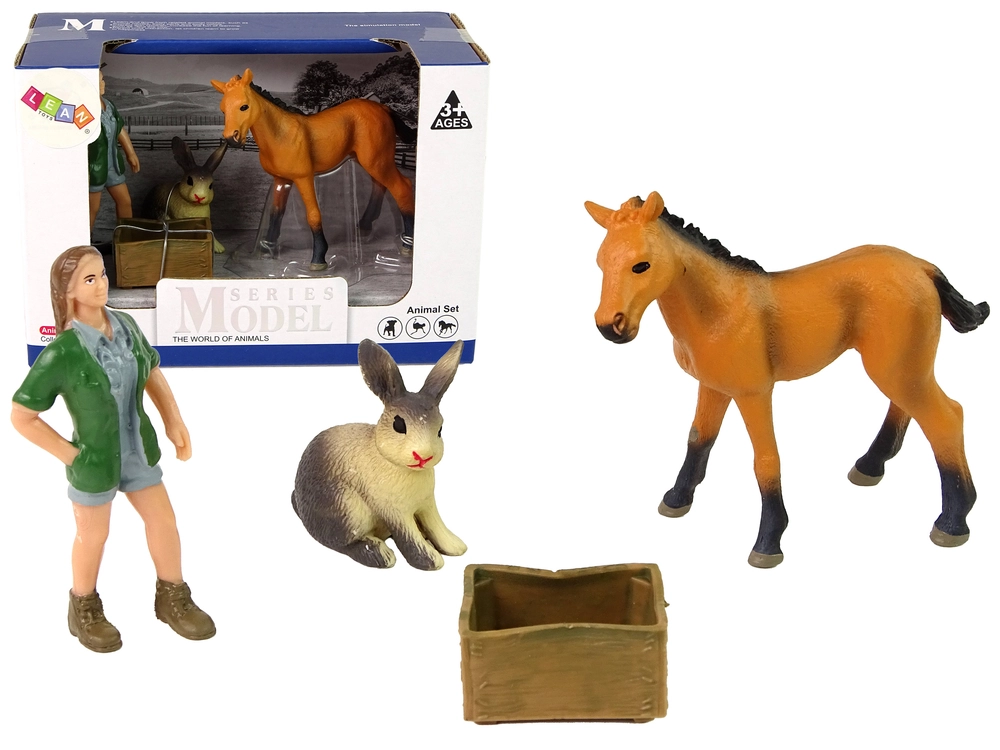 E-shop Lean Toys Sada figúrky so žriebätkom a zajačikom