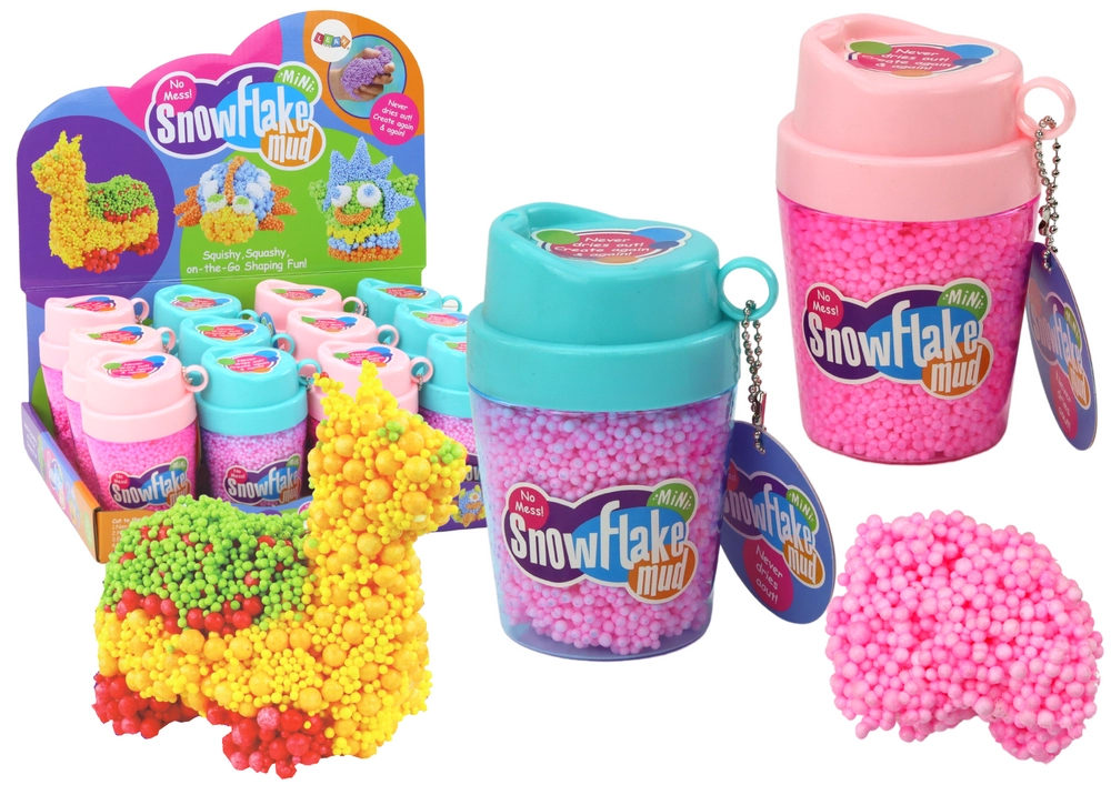 Ružové penové gule Squishy v kelímku