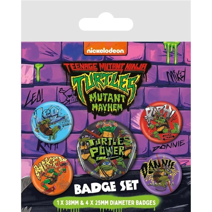 E-shop Odznaky set Teenage Mutant Ninja Turtles: Mutant Mayhem