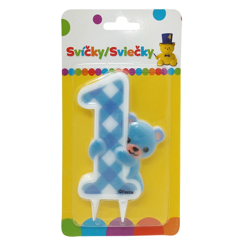 E-shop Sviečka Medvedík Jumbo pre chlapcov