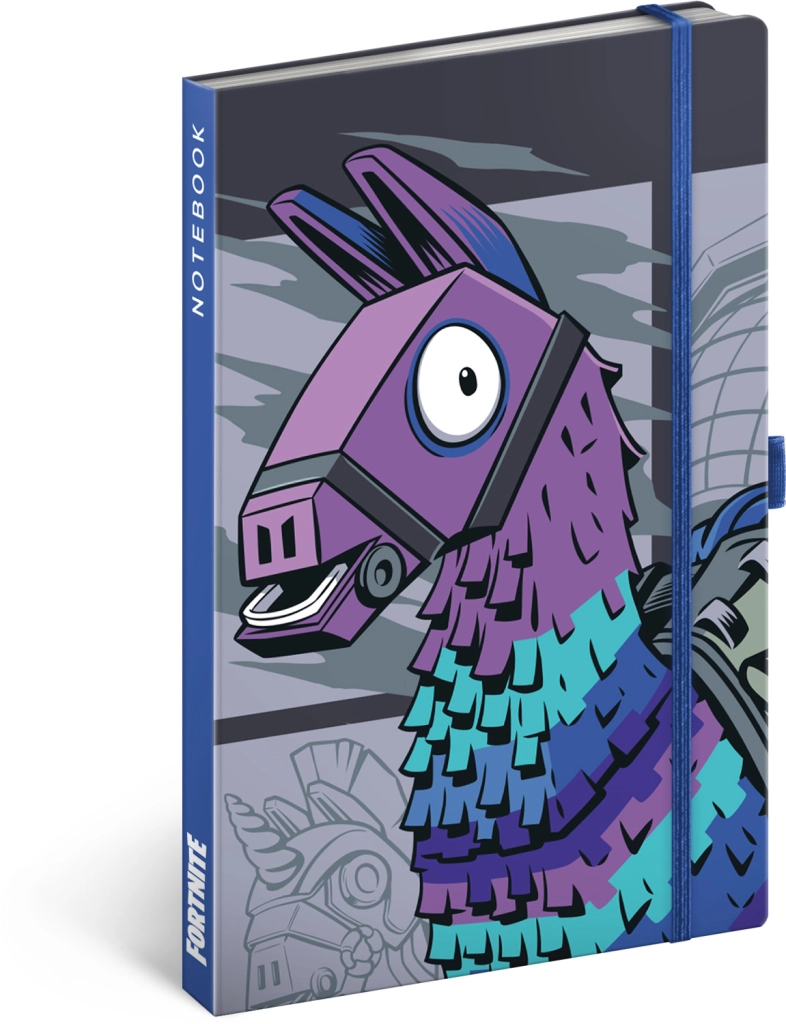 Linkovaný notes Notique Fortnite – lama, 13 × 21 cm
