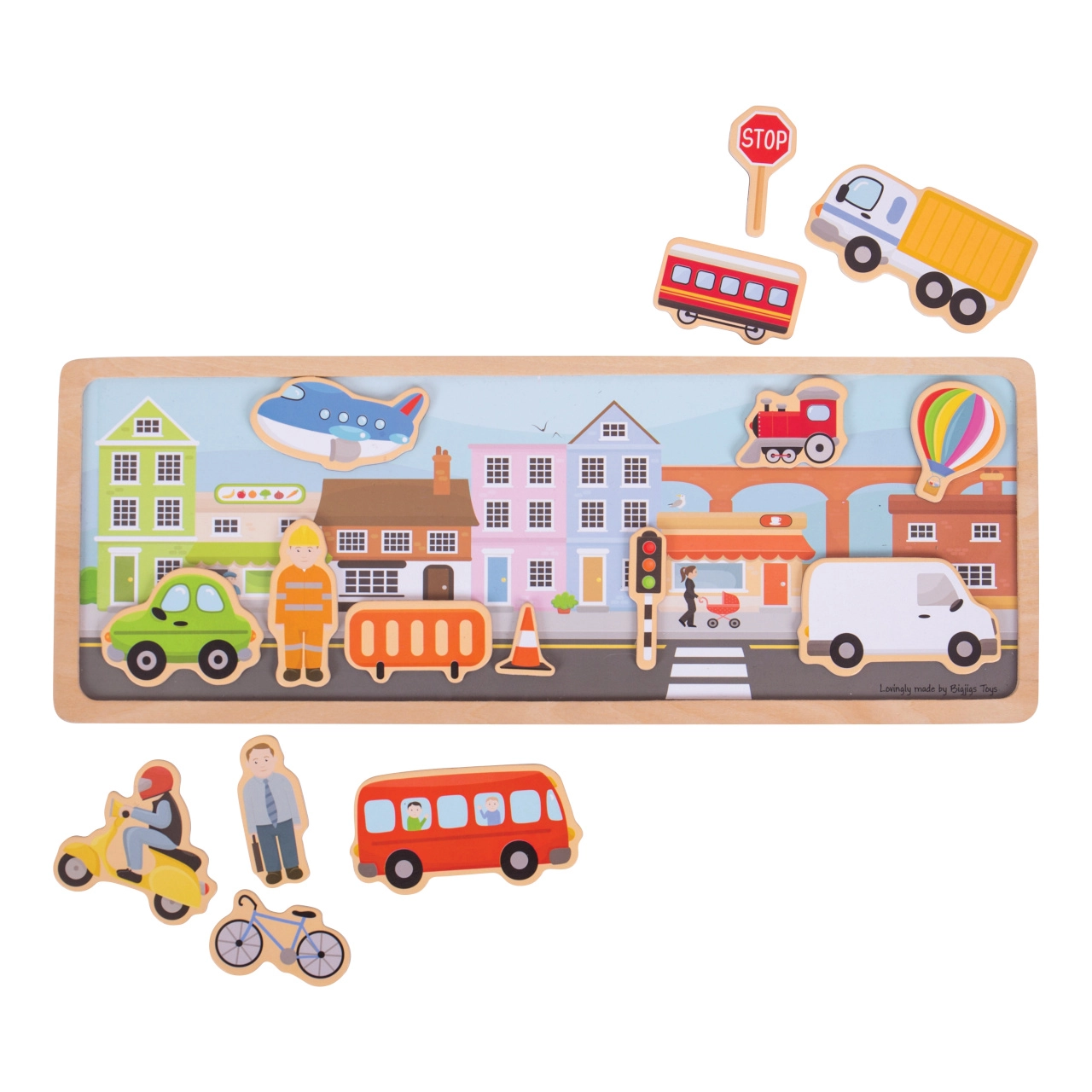 E-shop Bigjigs Toys magnetické puzzle mesto