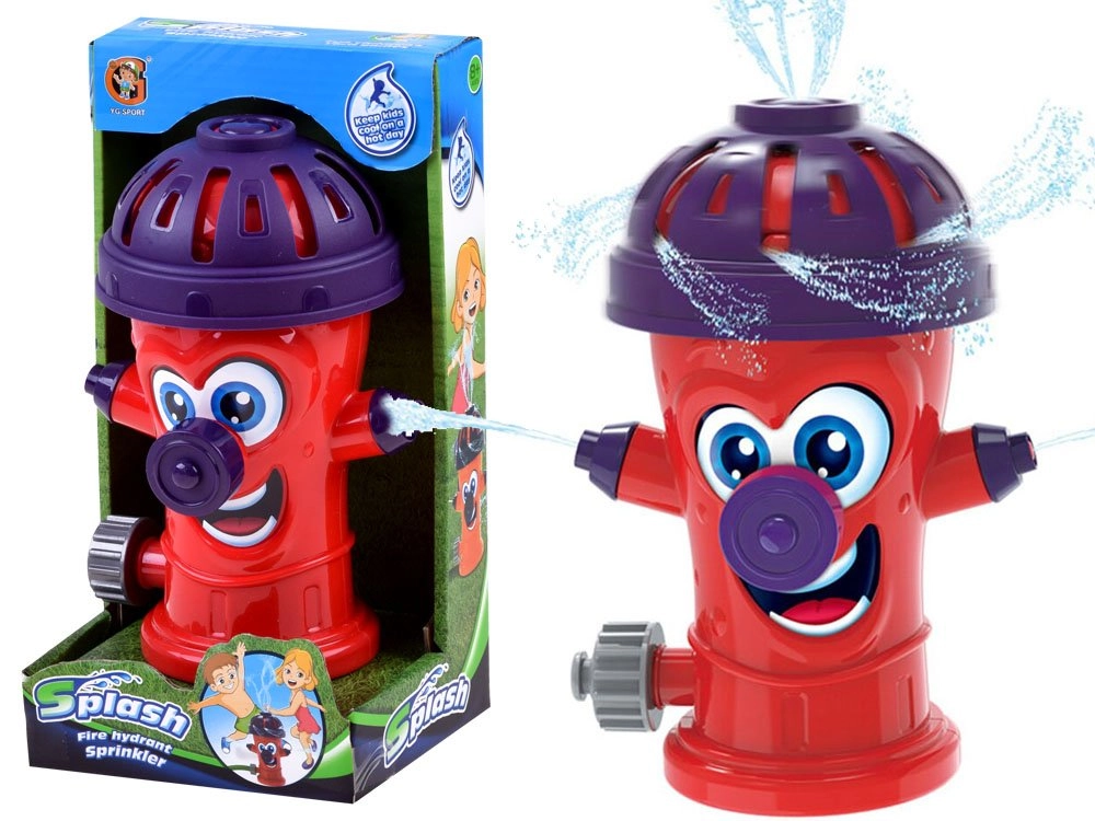 Záhradný hydrant ako hračka s postrekovačom