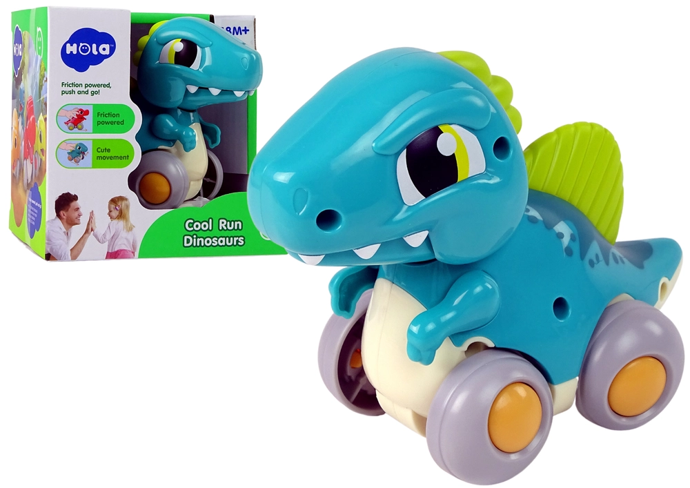 E-shop Lean Toys Dinosaurus na kolesách pre najmenších modrý