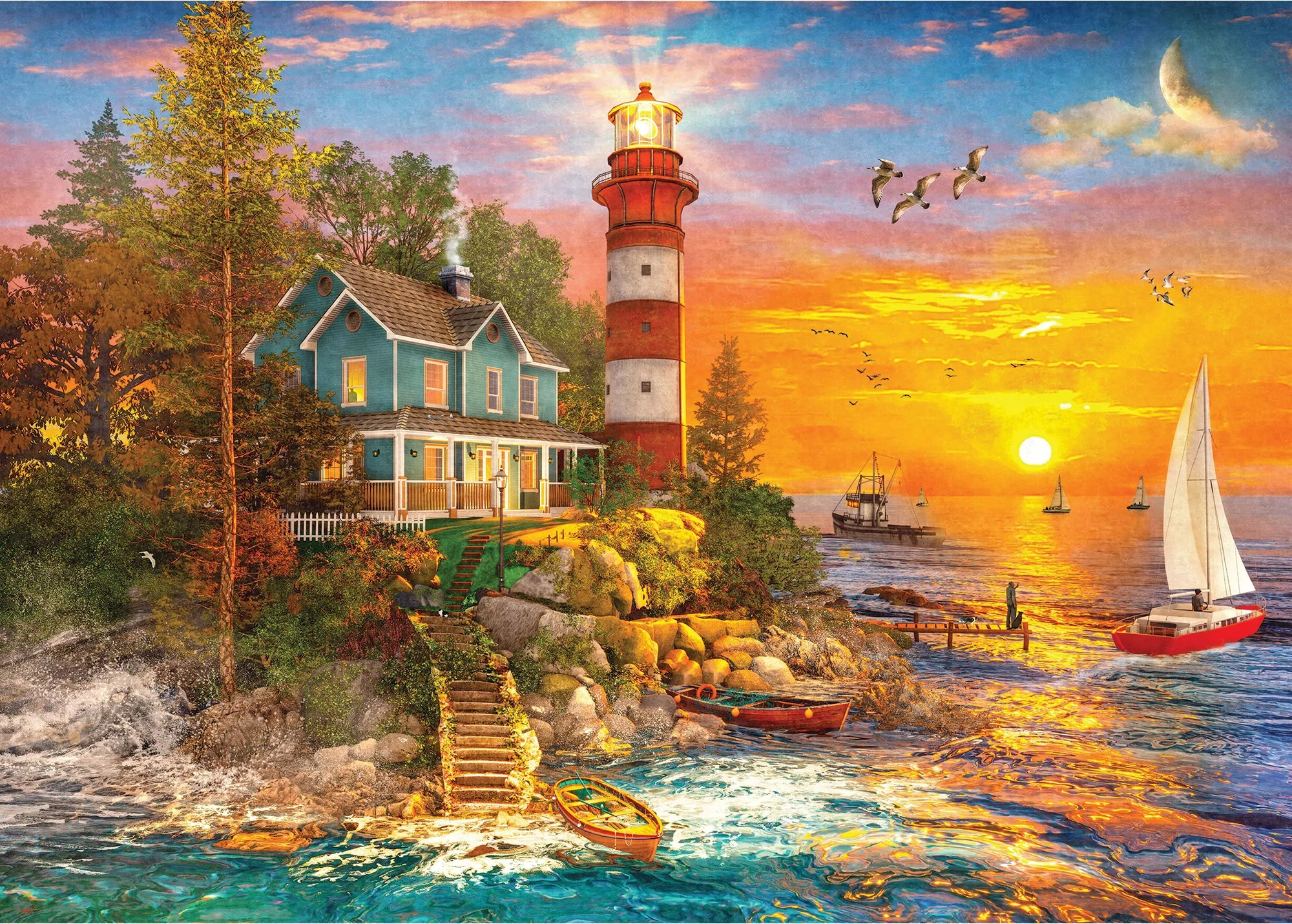 GIBSONS Puzzle Maják na ostrove 500 dielikov