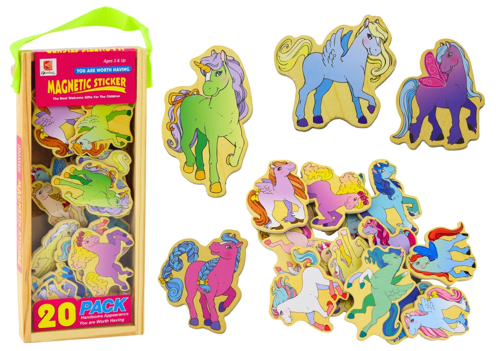 E-shop Lean Toys Súprava ch magnetiek Jednorožce 20 ks
