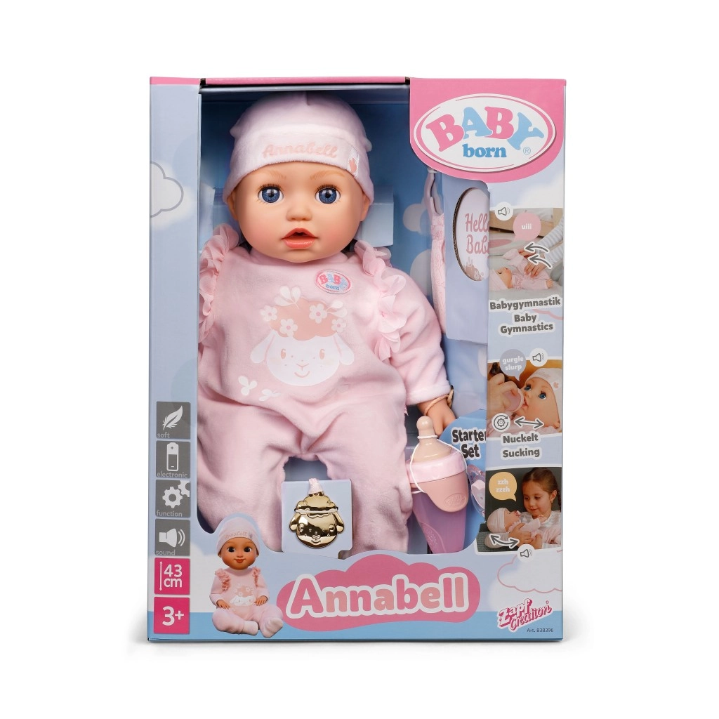 bábika baby born annabell 43 cm s elektronickými funkciami