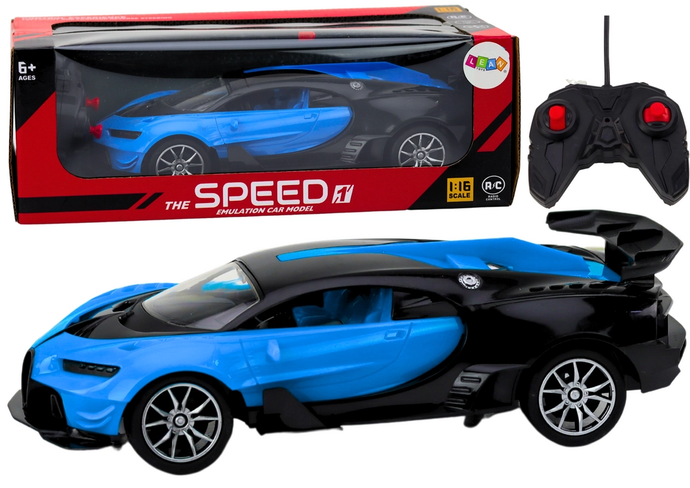 E-shop Závodné auto na diaľkové ovládanie modré 1:16