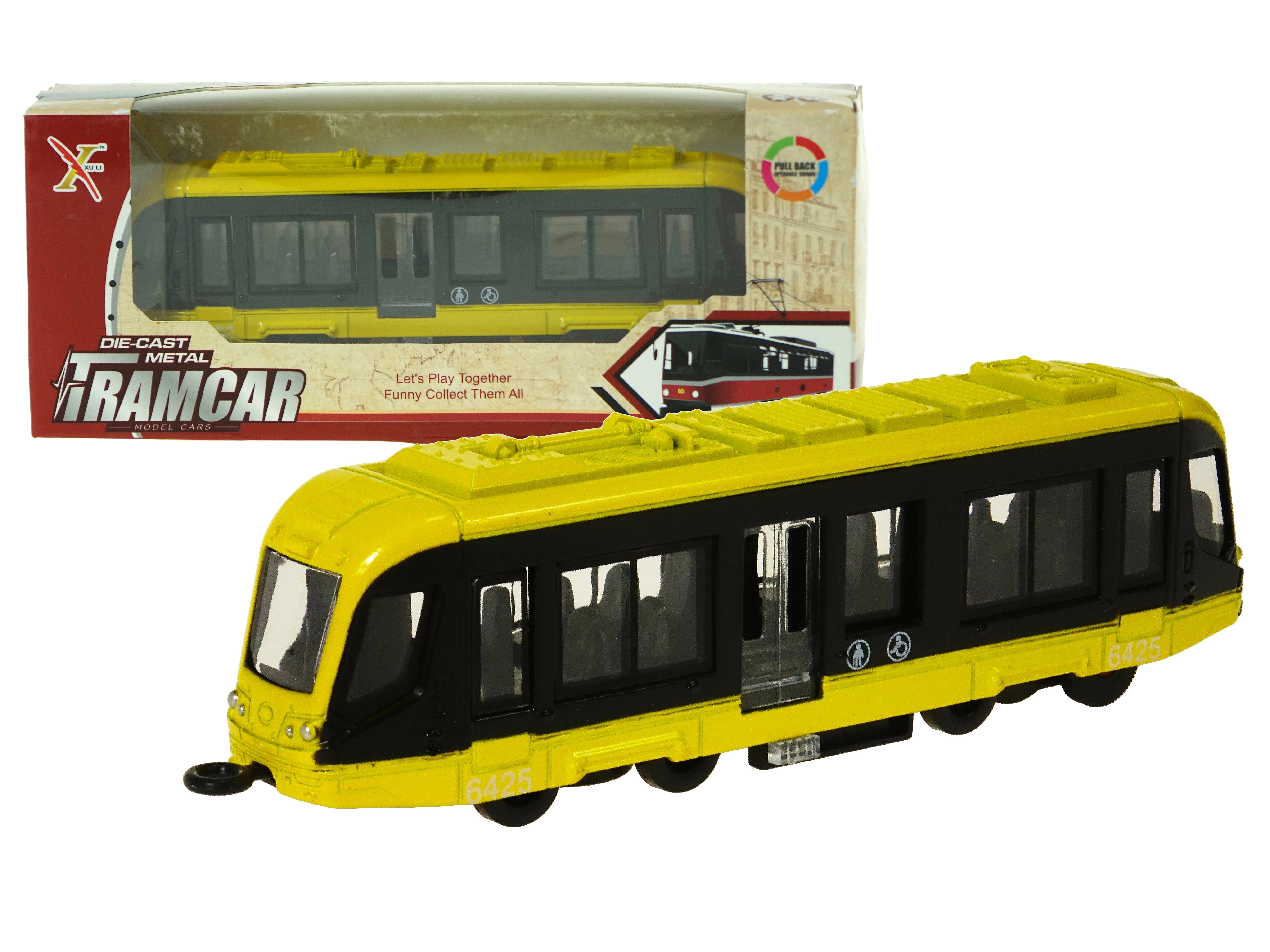 Kovová električka s mechanickým pohonom