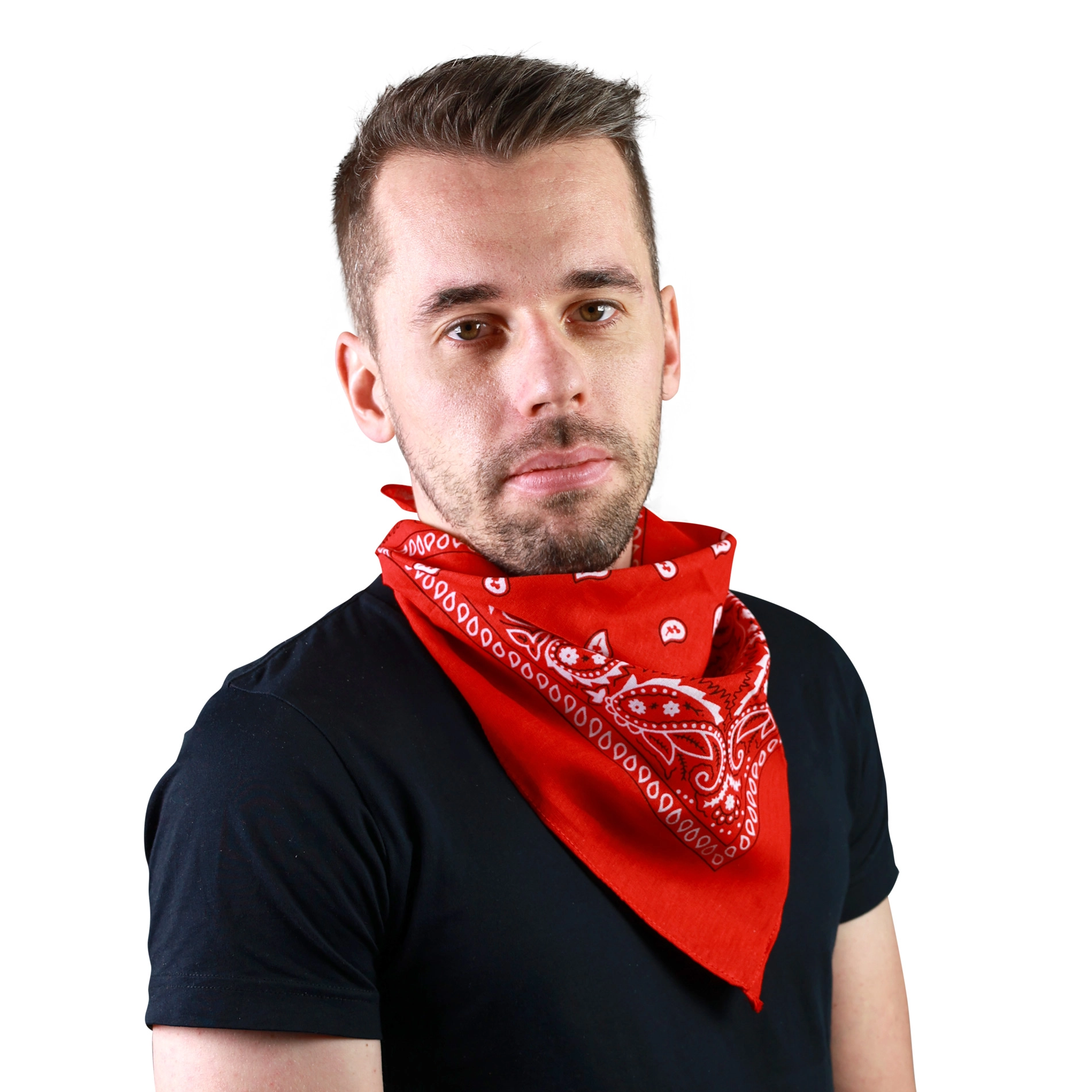 E-shop Červená kovbojská šatka 53x53 cm