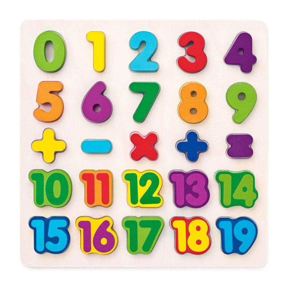 E-shop Woody puzzle číslice masívne na doske