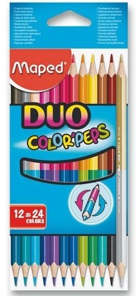 E-shop Ergonomické trojboké pastelky DUO Color'Peps 12 ks