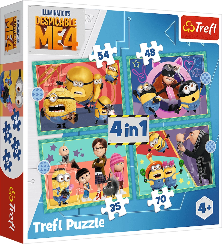 E-shop TREFL Já padouch 4 Šílení Mimoni 4v1 35,48,54,70 dielov