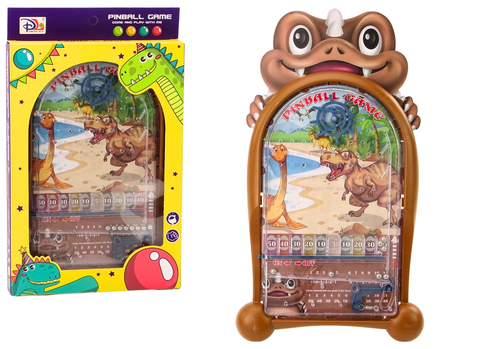 E-shop Pinball hra s motívom dinosaurov stojan hnedý