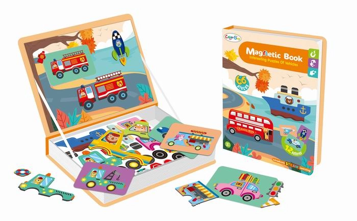 E-shop Magnetická knižka – vozidlá puzzle