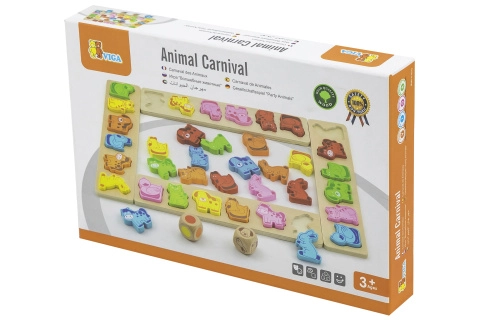 E-shop Viga Dřevěná hra karneval zvířátek
