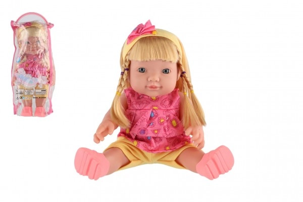 E-shop Teddies pevné tělo plast 30 cm na baterie se zvukem v plastové taštičce 15x34x10cm