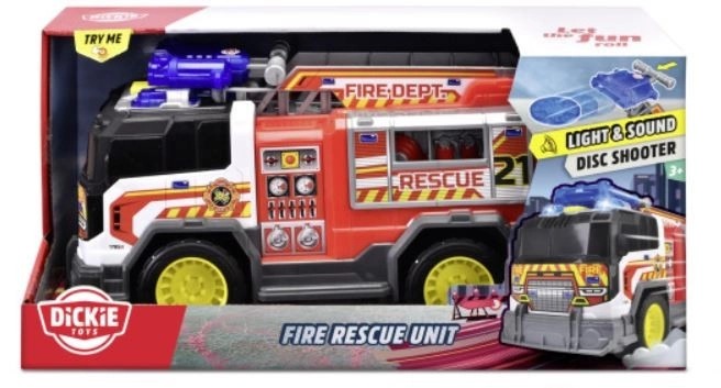 E-shop Dickie Toys interaktívne hasičské auto Fire Rescue Unit 30 cm so svetlom a zvukom