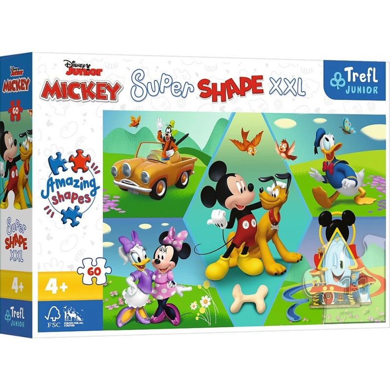 TREFL Super Shape XXL Mickey Mouse: Zábava 60 dielov