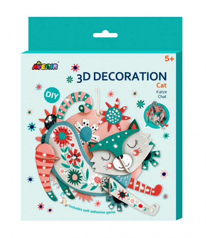 E-shop 3D dekorácia – mačka z papiera FSC