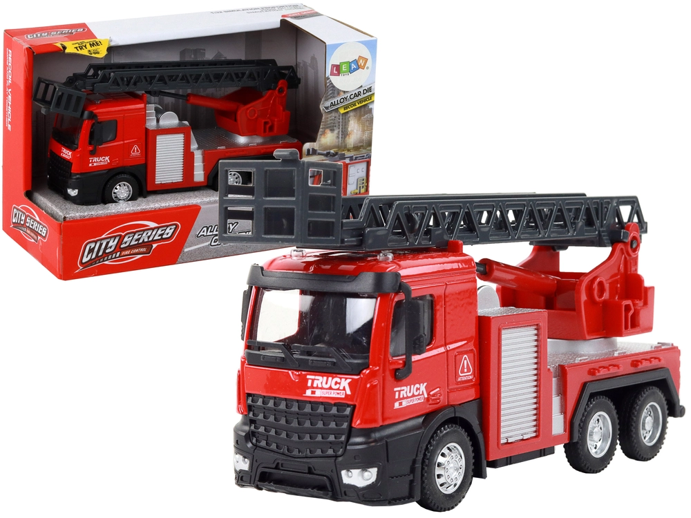 LEANToys Hasičské auto s výsuvným rebríkom červené