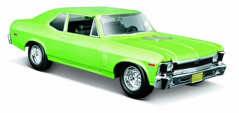 Maisto 1970 Chevrolet Nova SS metal světle zelená 1:24