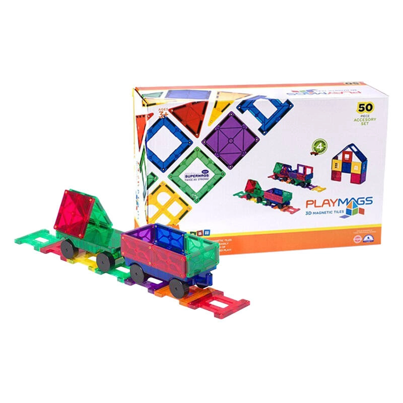 Magnetická stavebnica 3D vlak Playmags