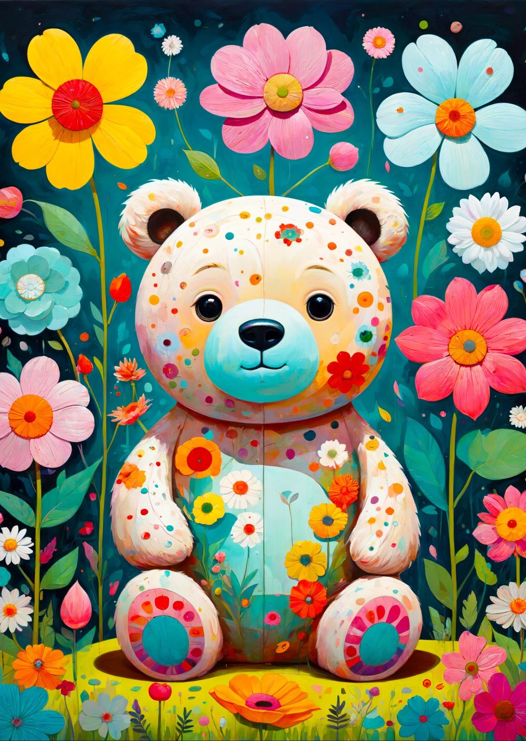 E-shop Enjoy puzzle kvetinový medvedík, 1000 dielikov