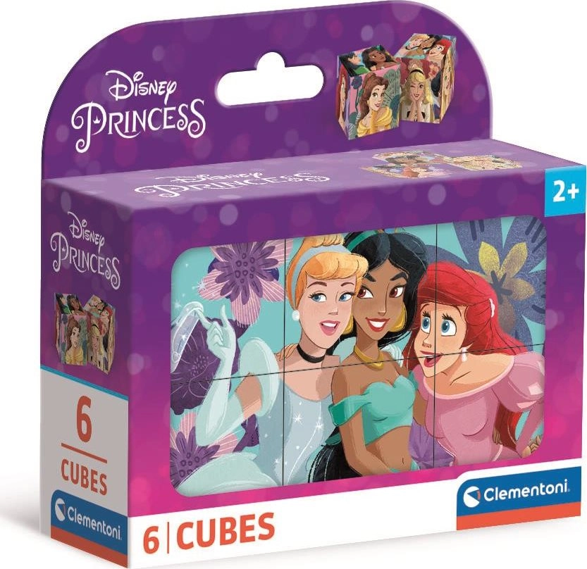 E-shop CLEMENTONI Obrázkové kocky Disney princeznej, 6 kociek