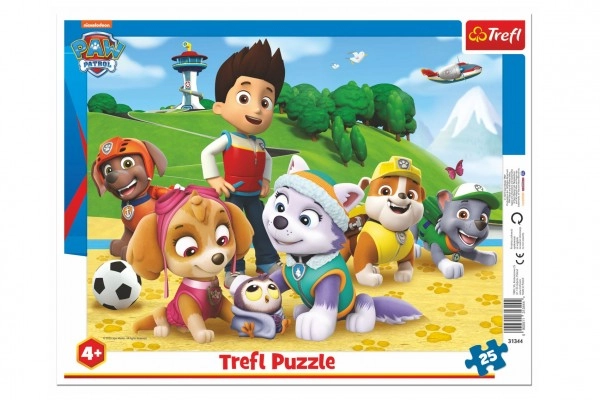 E-shop Trefl deskové Paw Patrol/Tlapková patrola na stopě 37x29cm 25 dielov ve fólii v boxu