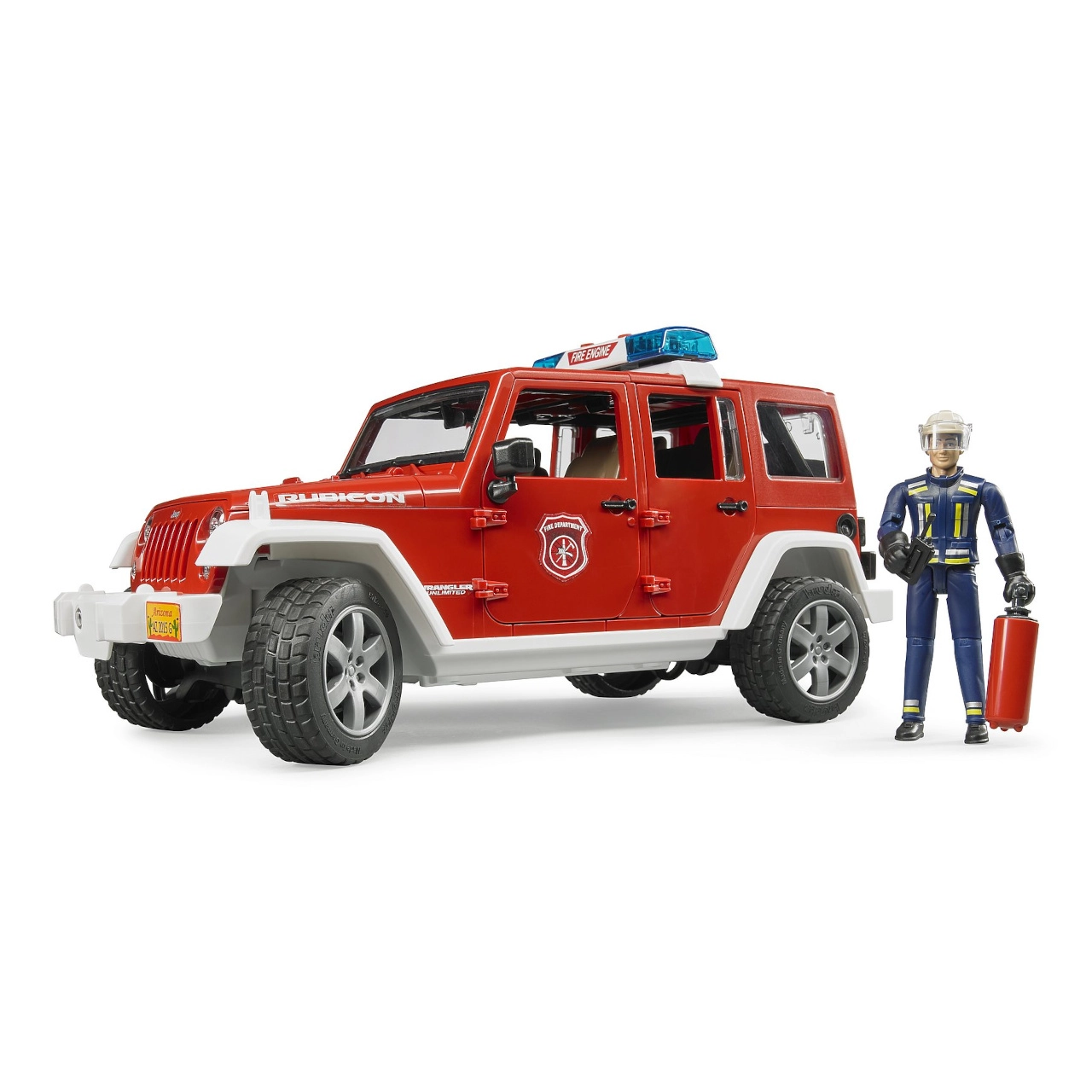 Bruder 2528 Jeep Wrangler Požiarnici s figúrkou