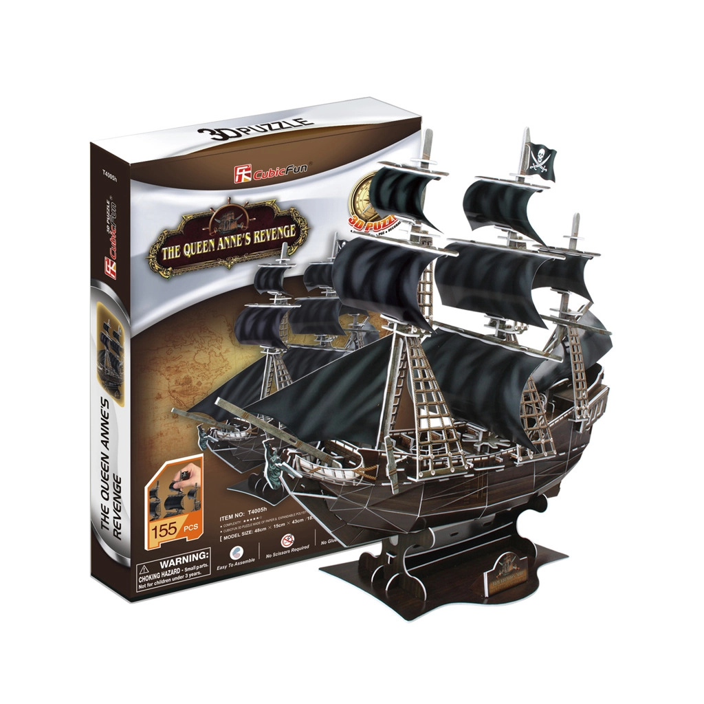 E-shop CubicFun 3D puzzle Pirátská loď Queen Anne´s Revenge 155 ks