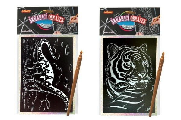E-shop Škrabací obrázek hologram 14x25cm 8 druhů