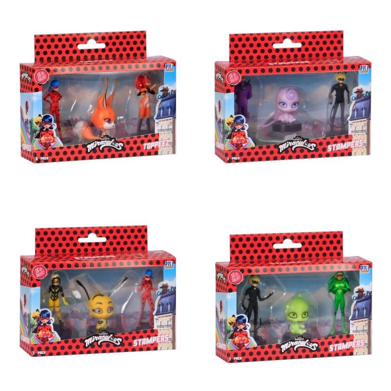 E-shop Miraculous Ladybug pečiatky 3 ks figúrka