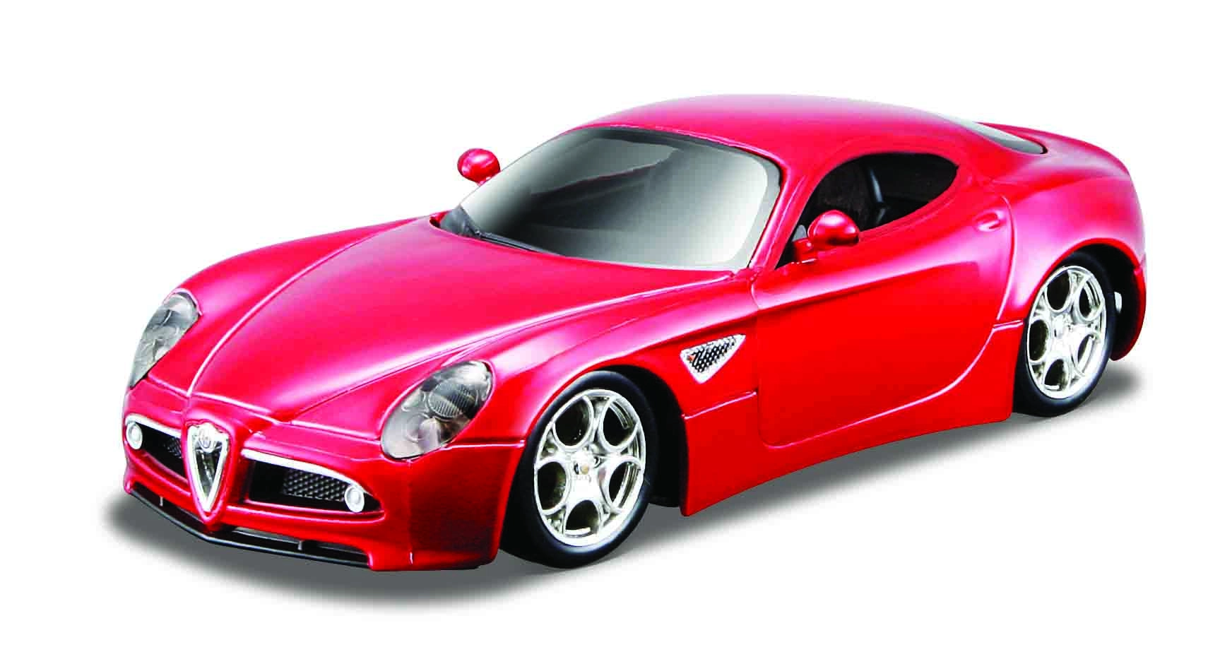 E-shop Bburago Alfa 8C Competizione metalíza červená 1:32
