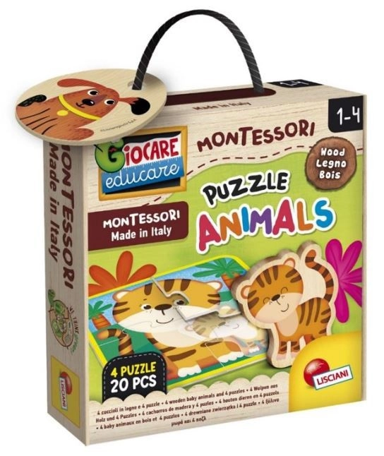 E-shop Montessori drevené puzzle so zvieratami