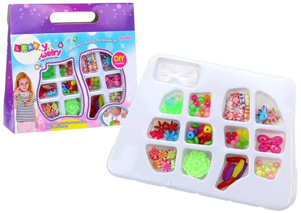 E-shop Lean Toys Kreatívna sada korálikov na výrobu farebných šperkov