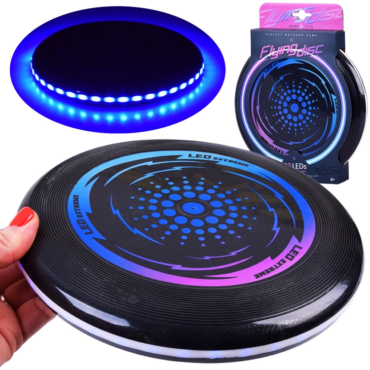 E-shop Svietiaci LED frisbee disk 23 cm na nočnú zábavu
